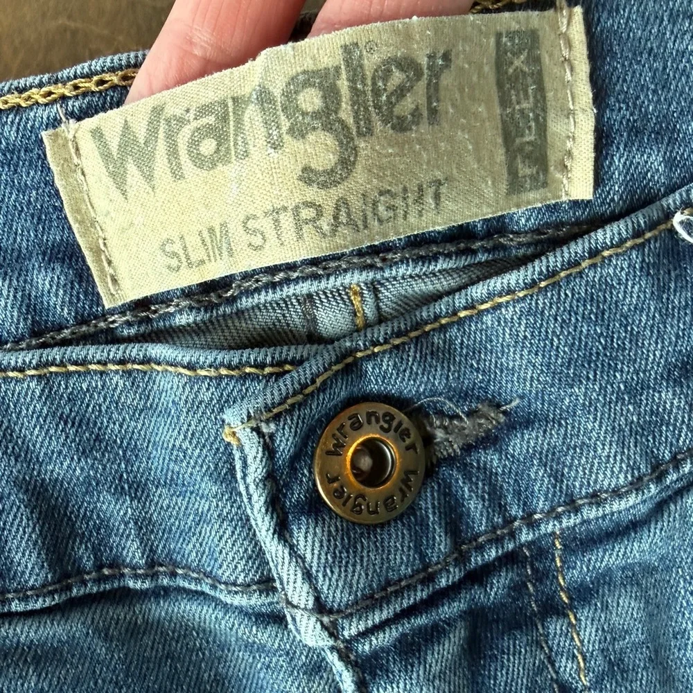 Wrangler Slim Straight Flex 30x32 5 Pocket Zip Button Denim Jean